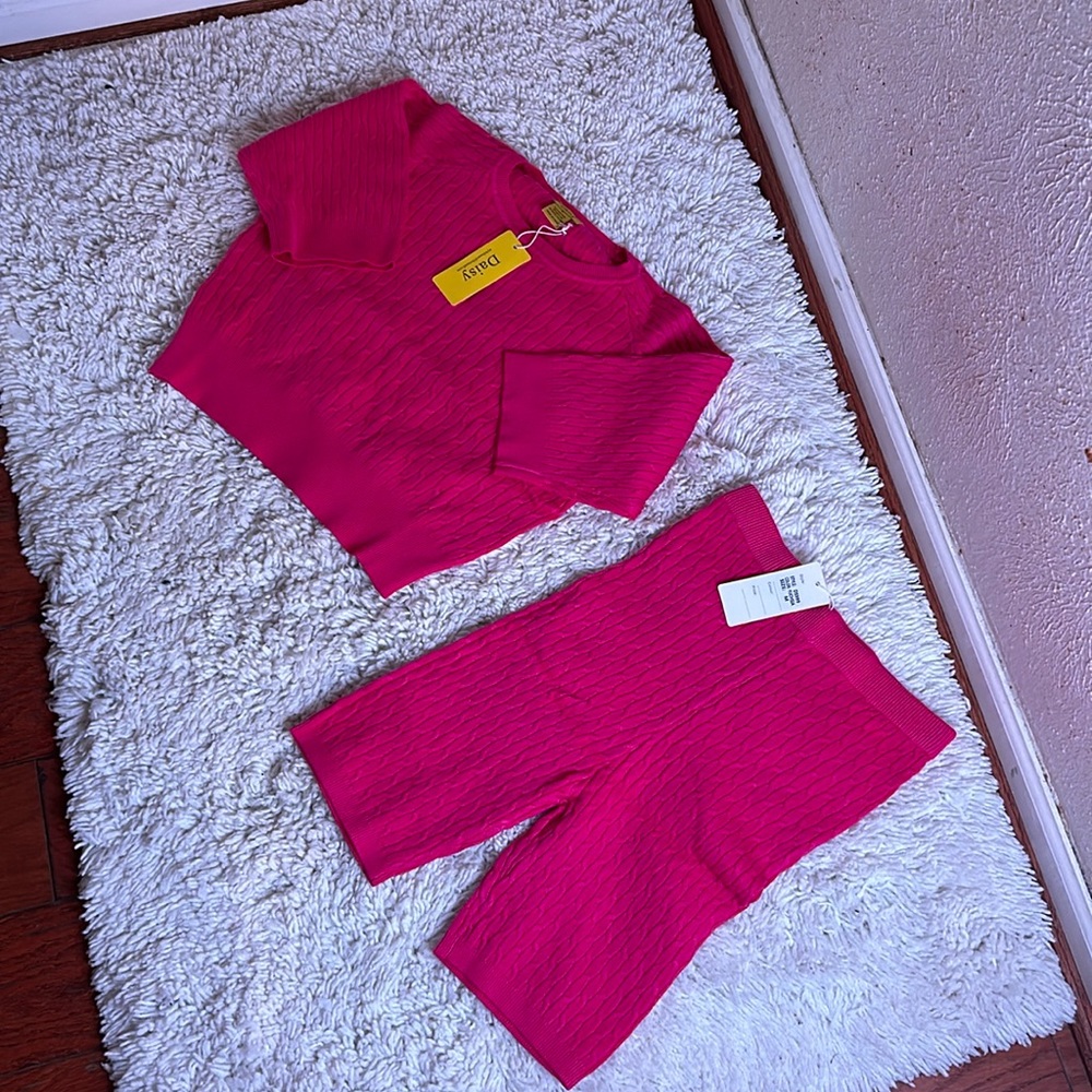 Fuchsia Sweater Set